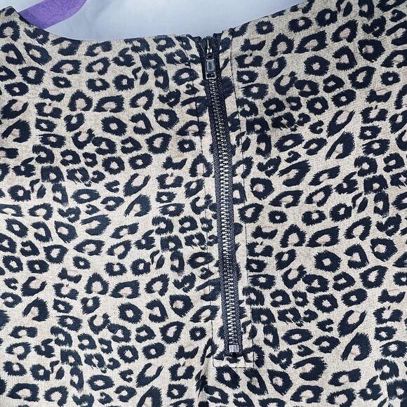 THML Leopard Dress Womans XS Party Fun Festival Date Animal Print Lined Mini - Picture 7 of 8